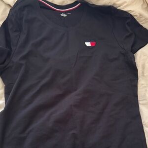 Tommy Hilfiger Navy Tee with Embroidered Logo
